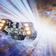 A Starfield spaceship jumps into hyper space.